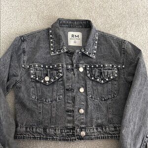 Rebecca Minkoff Dark Gray Jean Jacket with Silver Details